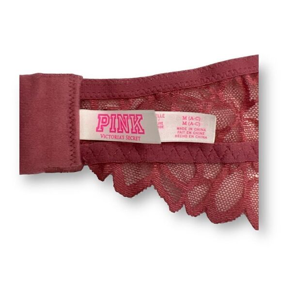 Pink Lace Bralette Size Medium - Picture 4 of 5